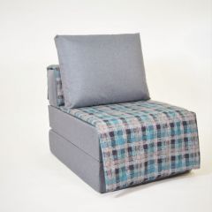 Кресло-кровать бескаркасное Харви (серый-квадро азур) в Асбесте - asbest.mebel24.online | фото