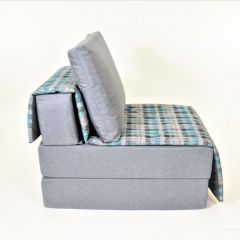 Кресло-кровать бескаркасное Харви (серый-квадро азур) в Асбесте - asbest.mebel24.online | фото 3