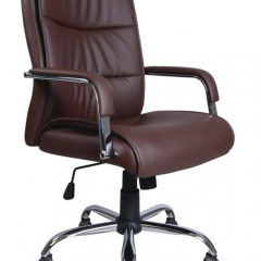 Кресло офисное BRABIX "Space EX-508" (экокожа, хром, коричневое) 531164 в Асбесте - asbest.mebel24.online | фото