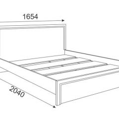 Кровать 1.6 Беатрис М06 Стандарт с настилом (Орех гепланкт) в Асбесте - asbest.mebel24.online | фото