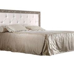 Кровать 2-х спальная(1,4 м) Тиффани штрих-лак/серебро с мягким изголовьем с подъемным механизмом (ТФКР140-2[3]) в Асбесте - asbest.mebel24.online | фото