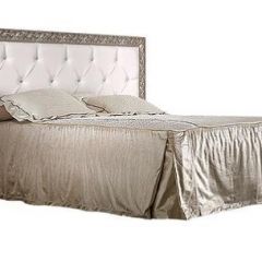 Кровать 2-х спальная(1,6 м)Тиффани Premium черная/серебро с мягким элементом со стразами с подъемным механизмом (ТФКР-2[3][7](П) в Асбесте - asbest.mebel24.online | фото