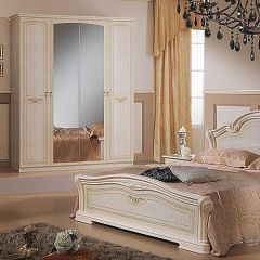 Кровать 2-х спальная 1600*2000, Ирина, изголовье ЛДСП (08.116) *без основания (дерево, беж) в Асбесте - asbest.mebel24.online | фото 2