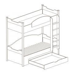 Кровать 2-х ярусная №421 Прованс в Асбесте - asbest.mebel24.online | фото 2