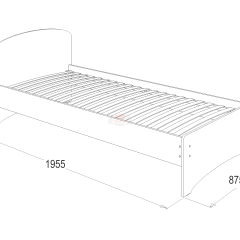 Кровать-2 одинарная (800*1900) в Асбесте - asbest.mebel24.online | фото 2