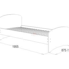 Кровать-4 одинарная (800*1900) в Асбесте - asbest.mebel24.online | фото 2