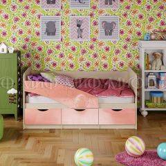 Кровать Бабочки (Розовый металлик) 1600 в Асбесте - asbest.mebel24.online | фото 1