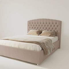 Кровать Берлин без основания 1400 (велюр серый) в Асбесте - asbest.mebel24.online | фото