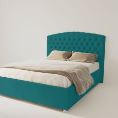 Кровать Берлин без основания 1800 (велюр бирюзовый) в Асбесте - asbest.mebel24.online | фото