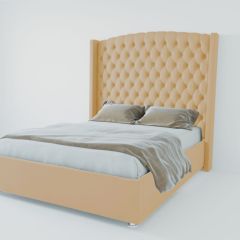 Кровать Берлин ЛЮКС с ПМ 1800 (экокожа бежевая) в Асбесте - asbest.mebel24.online | фото