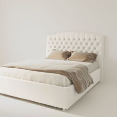 Кровать Берлин с ПМ 1400 (экокожа белая) в Асбесте - asbest.mebel24.online | фото 3