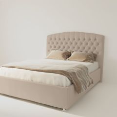 Кровать Берлин с ПМ 1600 (велюр светло-серый) в Асбесте - asbest.mebel24.online | фото