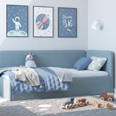 Кровать-диван Leonardo 180*80 (Голубой) в Асбесте - asbest.mebel24.online | фото 5