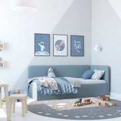 Кровать-диван Leonardo 180*80 (Голубой) в Асбесте - asbest.mebel24.online | фото 6