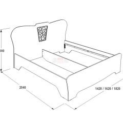 Кровать двойная 1200 Ольга-12 ЛДСП без основания в Асбесте - asbest.mebel24.online | фото 2