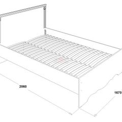 Кровать двойная Ольга 1Н + 2-а ящика (1600*2000) в Асбесте - asbest.mebel24.online | фото 2