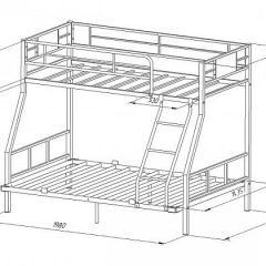 Кровать двухъярусная "Гранада-1 140" Серый в Асбесте - asbest.mebel24.online | фото 2