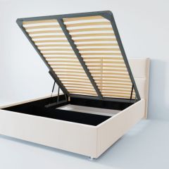 Кровать Корсика с ПМ 1600 (экокожа белая) в Асбесте - asbest.mebel24.online | фото