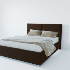 Кровать Корсика с ПМ 1800 (экокожа коричневая) в Асбесте - asbest.mebel24.online | фото 2