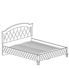 Кровать с обивкой №490 Марлен (1800) Кремовый белый в Асбесте - asbest.mebel24.online | фото 2