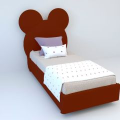 Кровать Маус с ортопедическим основанием 800 (велюр бордо) в Асбесте - asbest.mebel24.online | фото