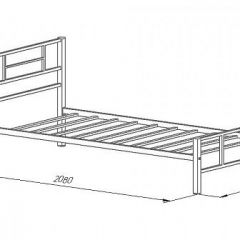 Кровать металлическая "Кадис 900х1900" Белый в Асбесте - asbest.mebel24.online | фото 2