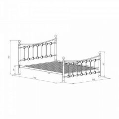 Кровать металлическая "Эльда" Белый в Асбесте - asbest.mebel24.online | фото 2