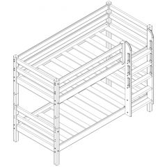 Кровать низкая с прямой лестницей Соня (Вариант 11) в Асбесте - asbest.mebel24.online | фото 3