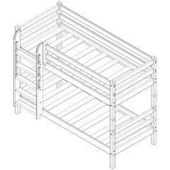 Кровать низкая с прямой лестницей Соня (Вариант 11) в Асбесте - asbest.mebel24.online | фото 4