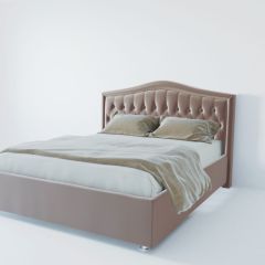 Кровать Нягань с ПМ 1200 (велюр серый) в Асбесте - asbest.mebel24.online | фото 2