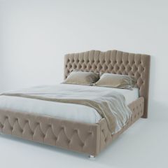 Кровать Нягань с ПМ 900 (велюр серый) в Асбесте - asbest.mebel24.online | фото 2