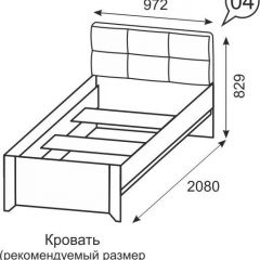 Кровать одинарная 900 Твист 04 в Асбесте - asbest.mebel24.online | фото