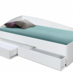 Кровать одинарная "Фея - 3" асимметричная 1900х800 (белая) в Асбесте - asbest.mebel24.online | фото 2