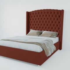 Кровать Берлин ЛЮКС без основания 1400 (велюр бордо) в Асбесте - asbest.mebel24.online | фото