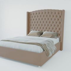 Кровать Берлин ЛЮКС без основания 1400 (велюр серый) в Асбесте - asbest.mebel24.online | фото