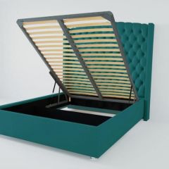 Кровать Берлин ЛЮКС с ПМ 1800 (велюр бирюзовый) в Асбесте - asbest.mebel24.online | фото