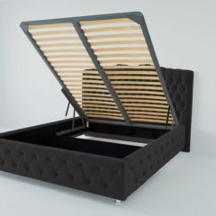 Кровать Нягань с ПМ 1200 (экокожа кольт ч) в Асбесте - asbest.mebel24.online | фото