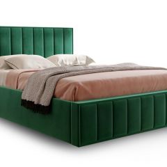 Кровать "Вена" 1600 СТАНДАРТ Вариант 1 Мора зеленый + бельевой ящик с кроватным основанием и подъемным механизмом в Асбесте - asbest.mebel24.online | фото