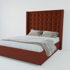 Кровать Венеция ЛЮКС без основания 1800 (велюр бордо) в Асбесте - asbest.mebel24.online | фото