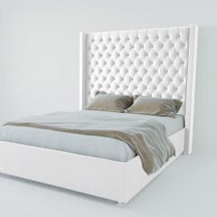 Кровать Версаль ЛЮКС без основания 1200 (экокожа белая) в Асбесте - asbest.mebel24.online | фото