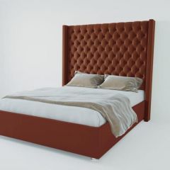 Кровать Версаль ЛЮКС без основания 1400 (велюр бордо) в Асбесте - asbest.mebel24.online | фото