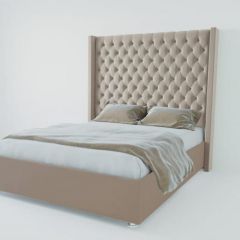 Кровать Версаль ЛЮКС без основания 1600 (велюр серый) в Асбесте - asbest.mebel24.online | фото