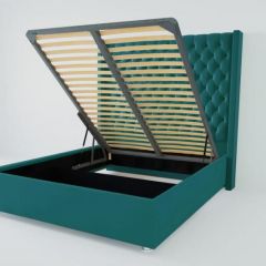 Кровать Версаль ЛЮКС с ПМ 1400 (велюр бирюзовый) в Асбесте - asbest.mebel24.online | фото 2