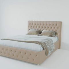 Кровать Версаль 1400 без основания (велюр светло серый) в Асбесте - asbest.mebel24.online | фото 1