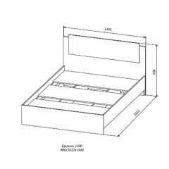 СОФИ СКР1400.1Кровать 1400 в Асбесте - asbest.mebel24.online | фото 2