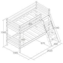 Кровать Сонечка 2-х ярусная (модульная) в Асбесте - asbest.mebel24.online | фото 4