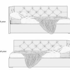 Кровать угловая Хлоя интерьерная +основание (80х200) в Асбесте - asbest.mebel24.online | фото 2