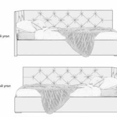 Кровать угловая Лилу интерьерная +основание (120х200) в Асбесте - asbest.mebel24.online | фото 2
