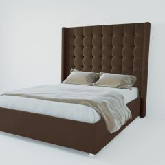 Кровать Венеция ЛЮКС с ПМ 1200 (экокожа коричневая) в Асбесте - asbest.mebel24.online | фото 2
