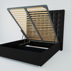 Кровать Венеция ЛЮКС с ПМ 1400 (экокожа кольт ч) в Асбесте - asbest.mebel24.online | фото